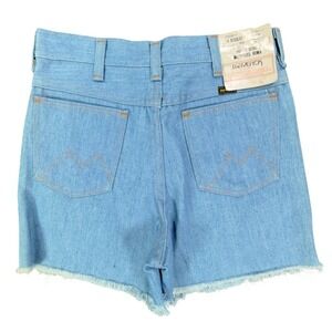 Maverick Vintage 70s Frayed Denim Shorts Boys 14 Regular Light Blue NWT USA